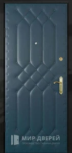 Входная уличная дверь в частный дом эконом №33 внутренняя - фото