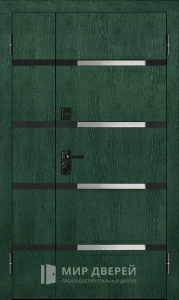 Дверь металлическая входная уличная двустворчатая №13 внешняя - фото