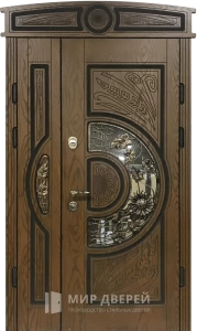 Арочная входная дверь в частный дом №7 внешняя - фото