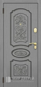 Металлическая дверь для дачи уличная №23 внутренняя - фото