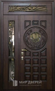 Высокая входная дверь №333 внешняя - фото