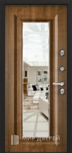 Входная дверь в квартиру с шумоизоляцией и теплоизоляцией с зеркалом №43 внутренняя - фото
