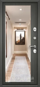 Входная дверь в квартиру черная №46 внутренняя - фото